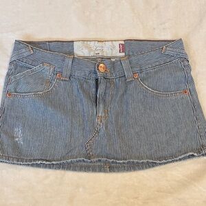 Vintage Levi’s Striped Denim Mini Skirt